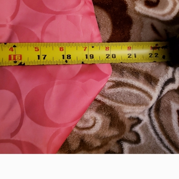 Coach Pink Travel Tote Bag with Monogram Pattern - Picture 6 of 16